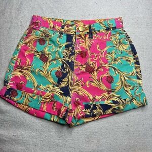 Urban Outfitters BDG Colorblock Brocade High Rise Mom Shorts